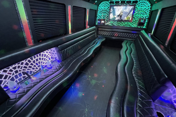 League City Limo Bus Interior
