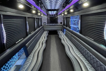 League City Party Bus Interior