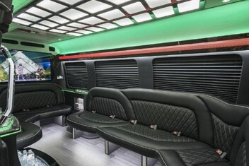 League City Sprinter Party Bus Interior