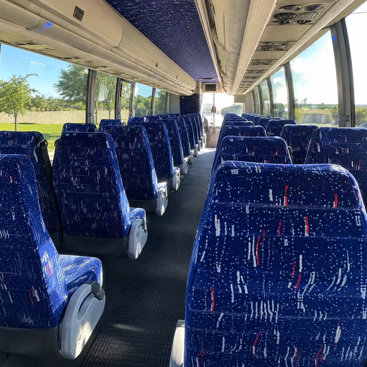 league city charter bus interior